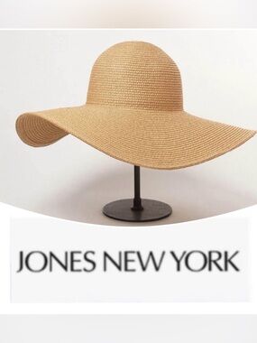 Jones New York Summer Oversized Sun Beach Straw Hat